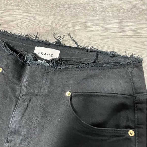 Frame Slit bottom frayed jeans - Picture 2 of 9